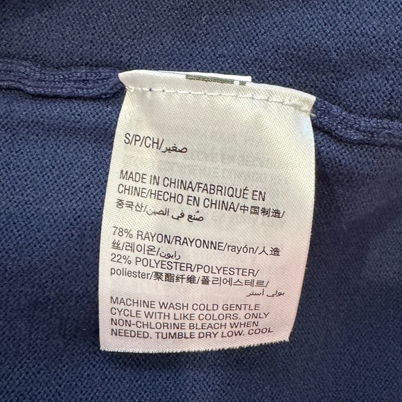 JM Collection Blue Long Sleeve Front Open Cardigan (S) - Picture 6 of 6